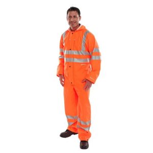 BEESWIFT PUCOR BSEEN PU HI-VIS ORANGE COVERALL