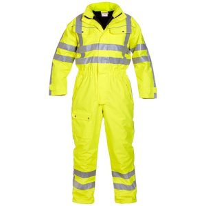 HYDROWEAR HYD072240SY UELSEN SNS HI-VIS YELLOW WATERPROOF QUILTED COVERALL