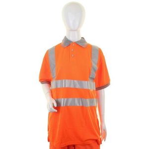 BEESWIFT LPK26ORX LADIES HI-VIS ORANGE SHORT SLEEVE POLO SHIRT