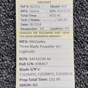 McCauley 3AF32C93-M Propeller