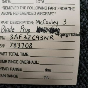 McCauley Propeller Assembly